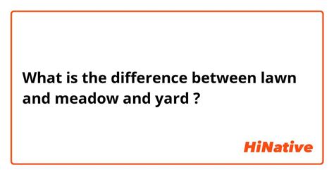 🆚what Is The Difference Between Lawn And Meadow And Yard Lawn