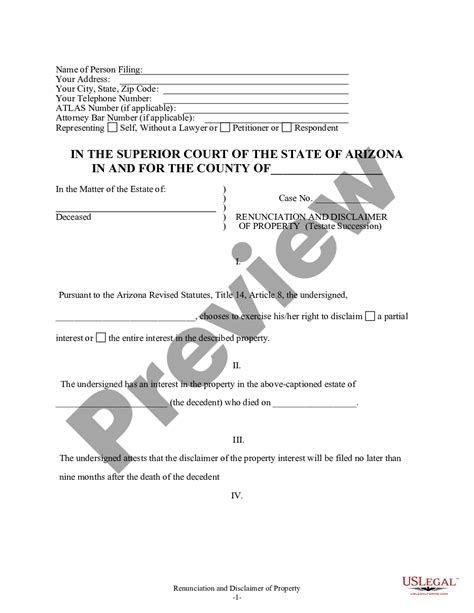 Arizona Disclaimer Deed Form Us Legal Forms