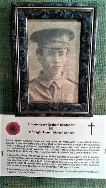 Virtual War Memorial Henry Graham Bradshaw
