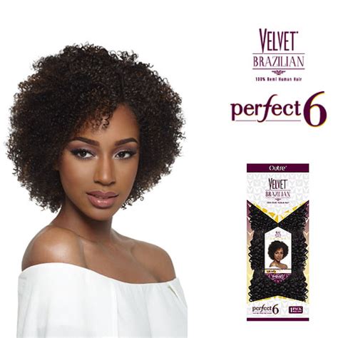 Outre Velvet Brazilian 100 Remi Human Hair Perfect 6 COIL 6Pcs