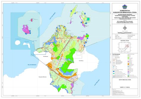Tata Ruang Kabupaten Minahasa Utara Peta Rencana Pola Ruang