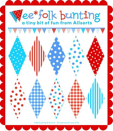 Mini Bunting Printable Nice To Have The Template If I Wanted This To