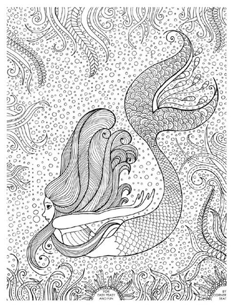 Top Hard Mermaid Coloring Pages