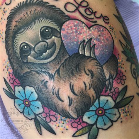 Cute Sloth Tattoo By Linnea Awesome Tattoos Cool Tattoos Tattoos And