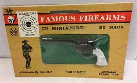 Vintage 1960s Marx Miniature Famous Firearms 6 Shooter New Sealed 74