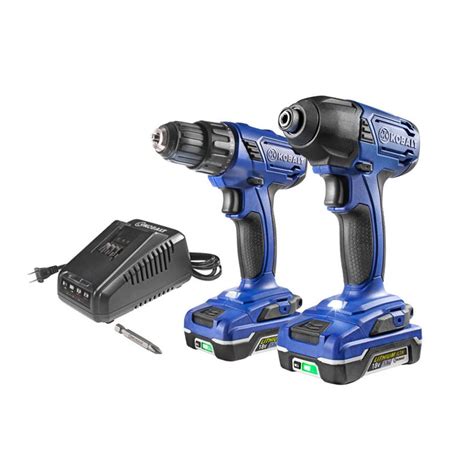 Kobalt 2 Tool 18 Volt Power Tool Combo Kit Charger Included And 2