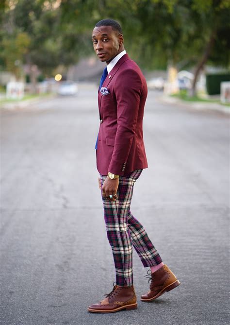 Ootd Mixing Suit Jacket W Vintage Plaid Pants Norris Danta Ford