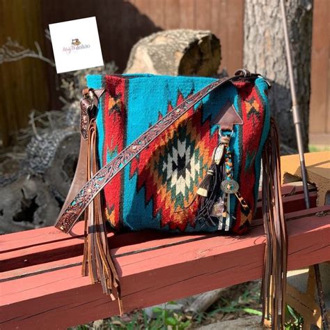 Turquoise And Red Saddle Blanket Bag Navajo Blanket Bag Etsy Bags