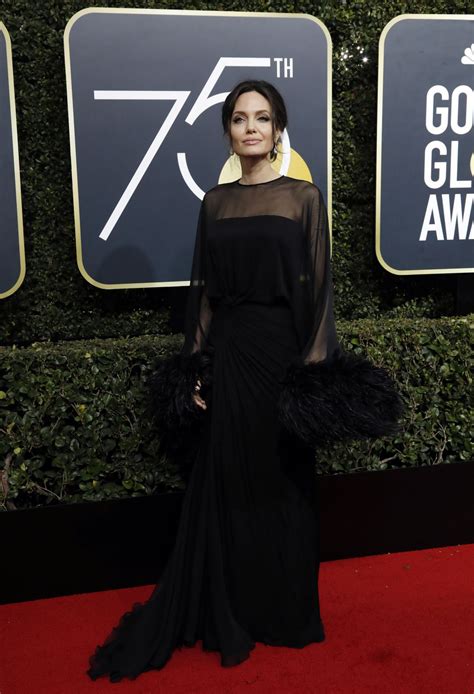 Angelina Jolie At 75th Annual Golden Globe Awards In Beverly Hills