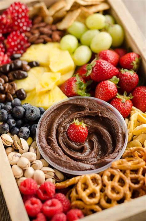 Healthy Fruit And Chocolate Party Tray