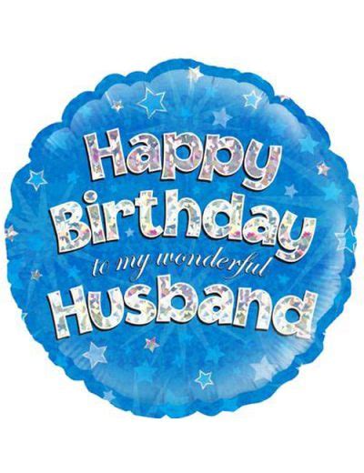 18inch Happy Birthday Husband Blue Holographic Balloon Its My Party