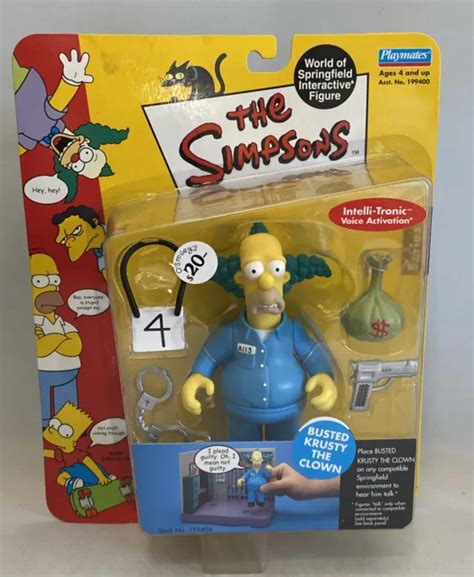 The Simpsons Wos Interactive Action Figure Playmates Serie 9busted Krusty Clown 1999 Picclick