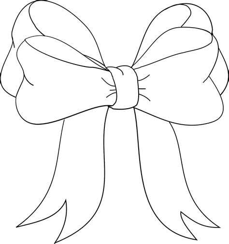 A Large Bow With Long Hair On It S Side Drawn In Black And White