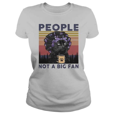 Grandma Black Cat People Not A Big Fan Vintage Retro Shirt