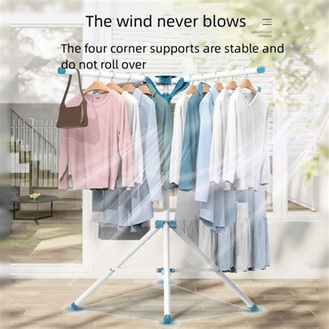 Clothes Drying Hanger Folding Indooroutdoor Sun Four Corner Bedroom