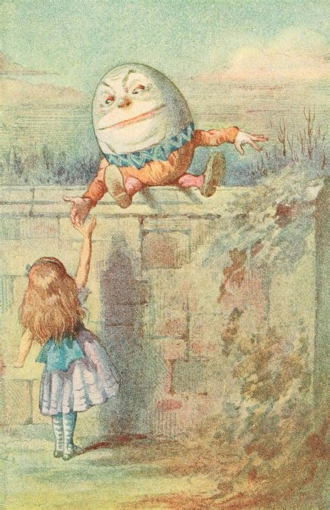 Alice In Wonderland John Tenniel Humpty Dumpty Reproduction Photo A