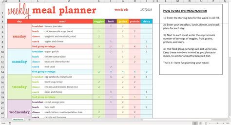 Excel Planner Template