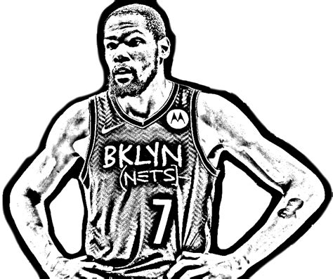 kevin durant dunking coloring pages