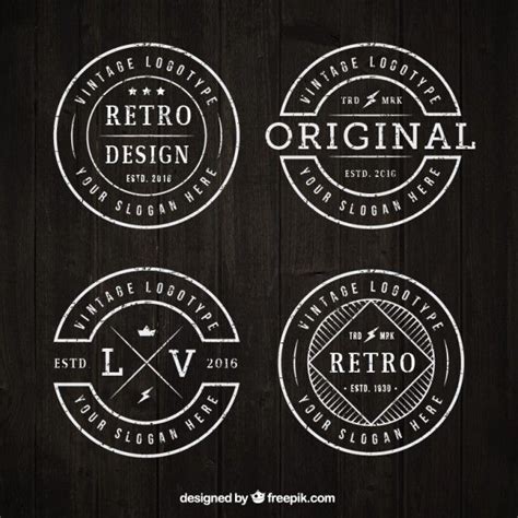 Premium Vector Circular Vintage Logotype Collection Vintage Logo