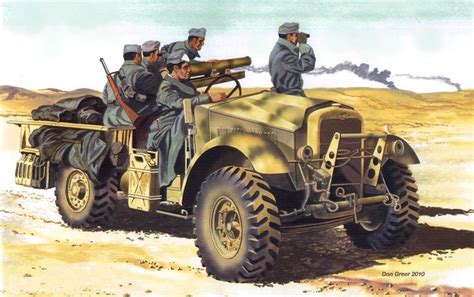 Italian Truck Mounted Artillery In Action Don Greer Wwii Vehicles