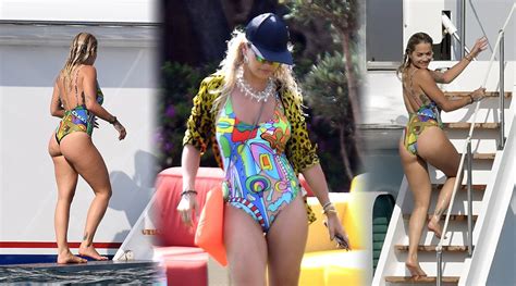 Rita Ora Swimsuit Candids In Porto Cervo Hot Celebs Home