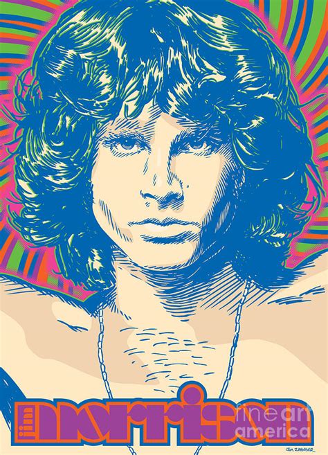 Jim Morrison Pop Art By Jim Zahniser