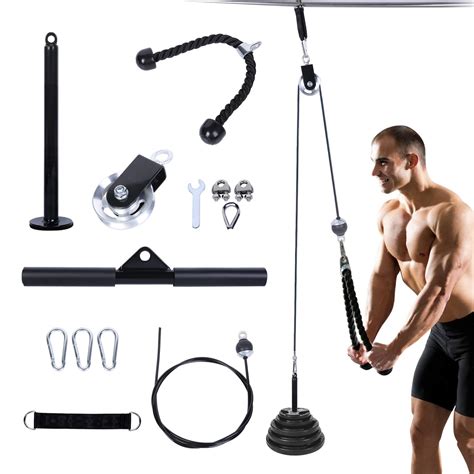 Buy Tixtem Lat Pull Down Machine Attachment Cable Pulley System Gym