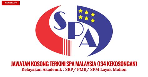 Jawatan kosong terkini kerajaan dan swasta di seluruh malaysia tahun 2020. JAWATAN KOSONG TERKINI SPA MALAYSIA (134 KEKOSONGAN ...