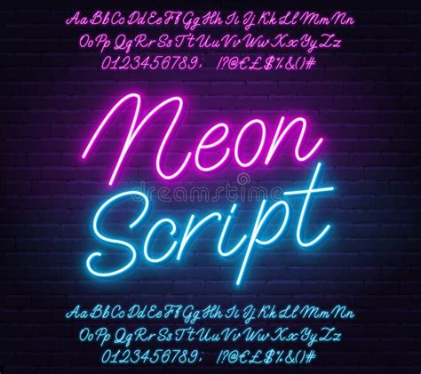 Neon Pink Script Alphabet Glowing Cursive Font With Letters Numbers Images