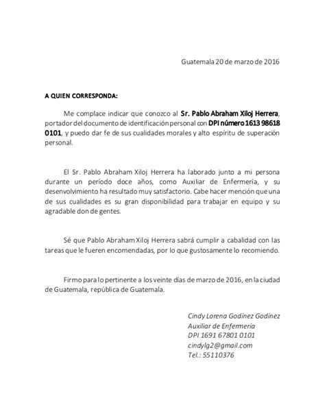 Carta De Trabajo Guatemala About Quotes N