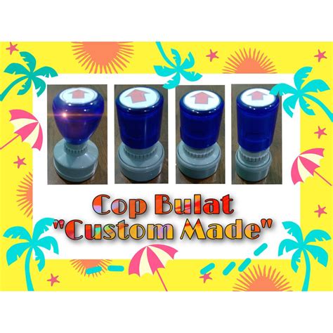 rubber stamp cop bulat ready ink custom made rumi dan jawi shopee malaysia