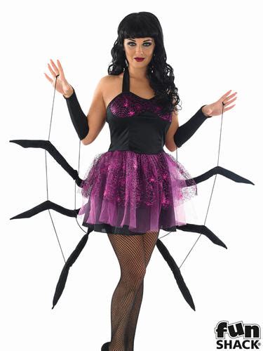 Black Widow Spider Ladies Fancy Dress Womens Adults Halloween Costume