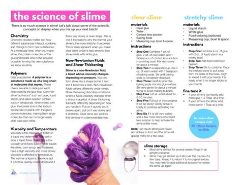 The Science Of Slime Printable Tn Babble Dabble Do