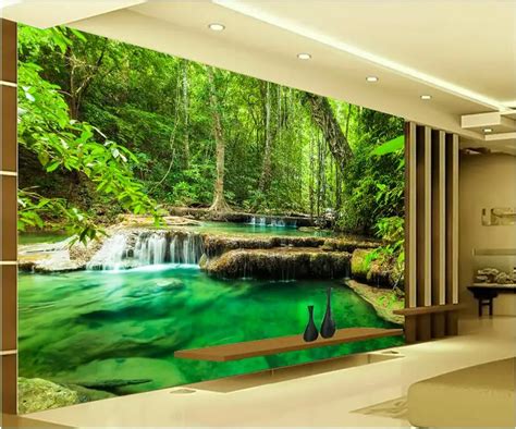 Custom Photo Non Woven Mural 3d Wallpapers For Living Room Mountains