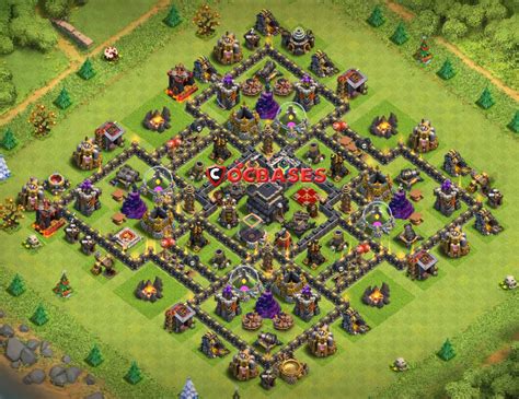 Very hard to lure the clan troops. 12+ TH9 Hybrid Base Links (New!) 2020 | Clash of clans ...