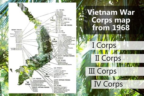 Vietnam War Map Corps To Corps 1968 Click Americana