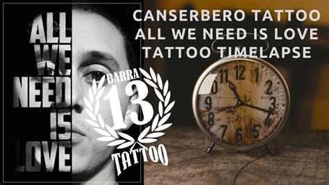 Canserbero Tatuaje All We Need Is Love Timelapse Tattoo Maxi Barragan Youtube