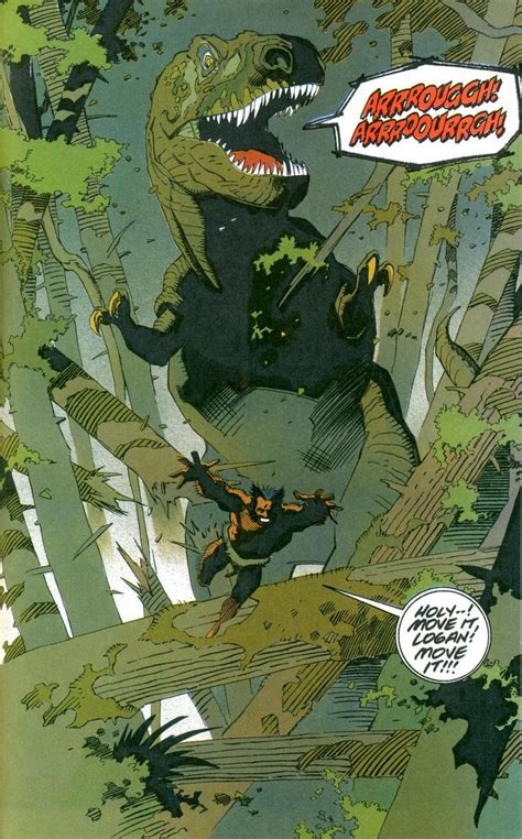 Wolverine Vs A Tyrannosaurus Rex By Mike Mignola Comic Book Pages