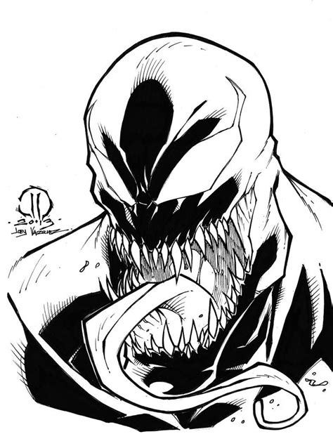 Venom Inked Sketch By Joeyvazquez On Deviantart Ink Sketch Venom