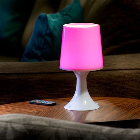 Colour Changing Led Table Lamp With Remote Control Millie