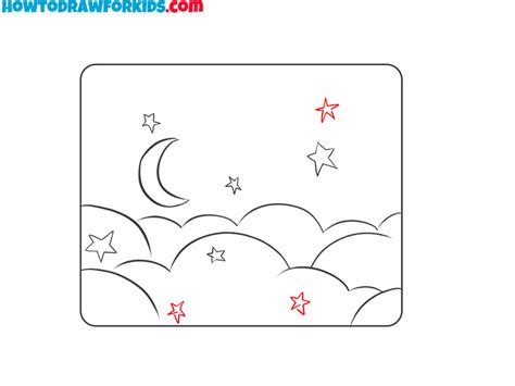 How To Draw The Night Sky Easy Drawing Tutorial For Kids