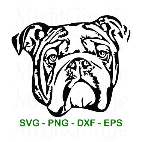 Bulldog Svg Instant Download Digital Cut File Etsy