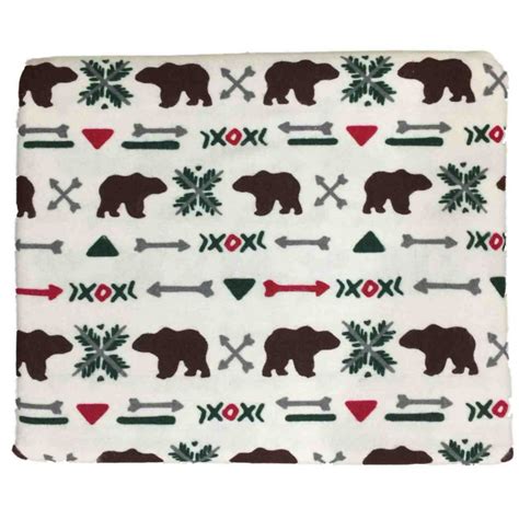Winter Brown Bear Soft Flannel Sheet Set 100 Cotton Twin Bed Sheets