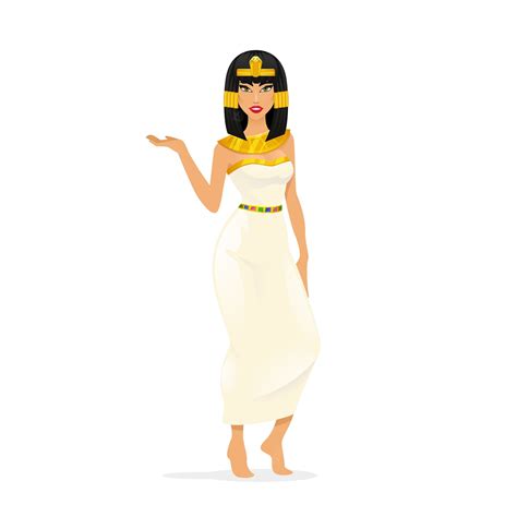 Premium Vector Egypt Queen Cleopatra Woman Portrait Attractive Sexy Person Vector Illustration
