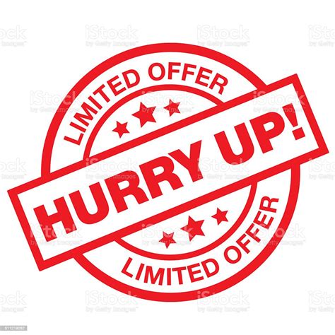 Hurry Up Limited Offer Label Stock Illustration Download Image Now