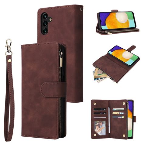 For Samsung Galaxy A13 5g Multifunctional Frosted Zipper Wallet Leather