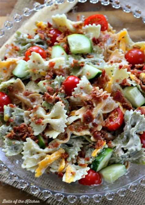 Bacon Ranch Pasta Salad Belle Of The Kitchen