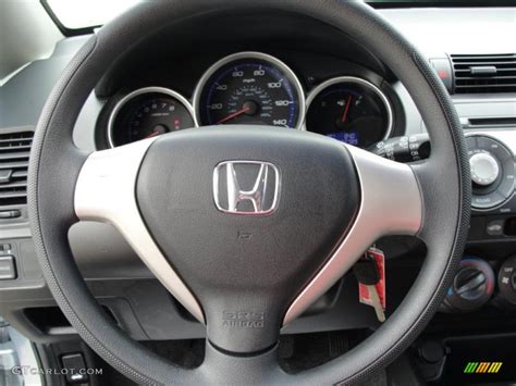 2007 Honda Fit Standard Fit Model Black Steering Wheel Photo 47321174