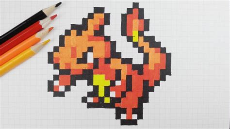How To Draw Charmeleon Pokemon Pixel Art Youtube Images And Photos Finder