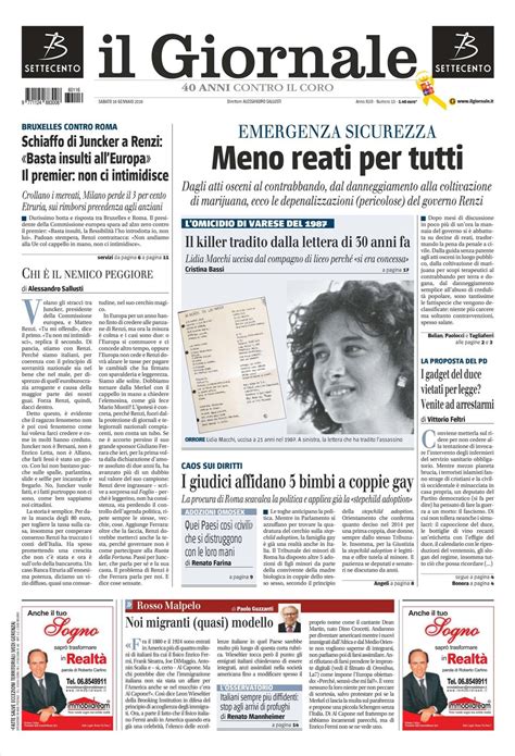 Le prime pagine di oggi. Le prime pagine dei quotidiani che sono in edicola oggi 16 ...